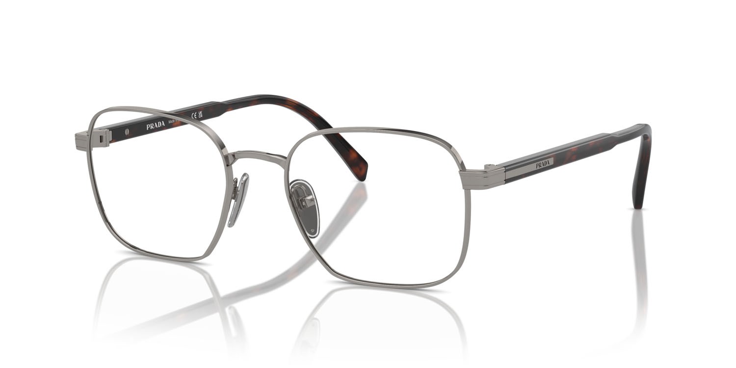 Eyeglasses Prada PR A55V (5AV1O1) color gunmetal shape rectangle lenses lente demo
