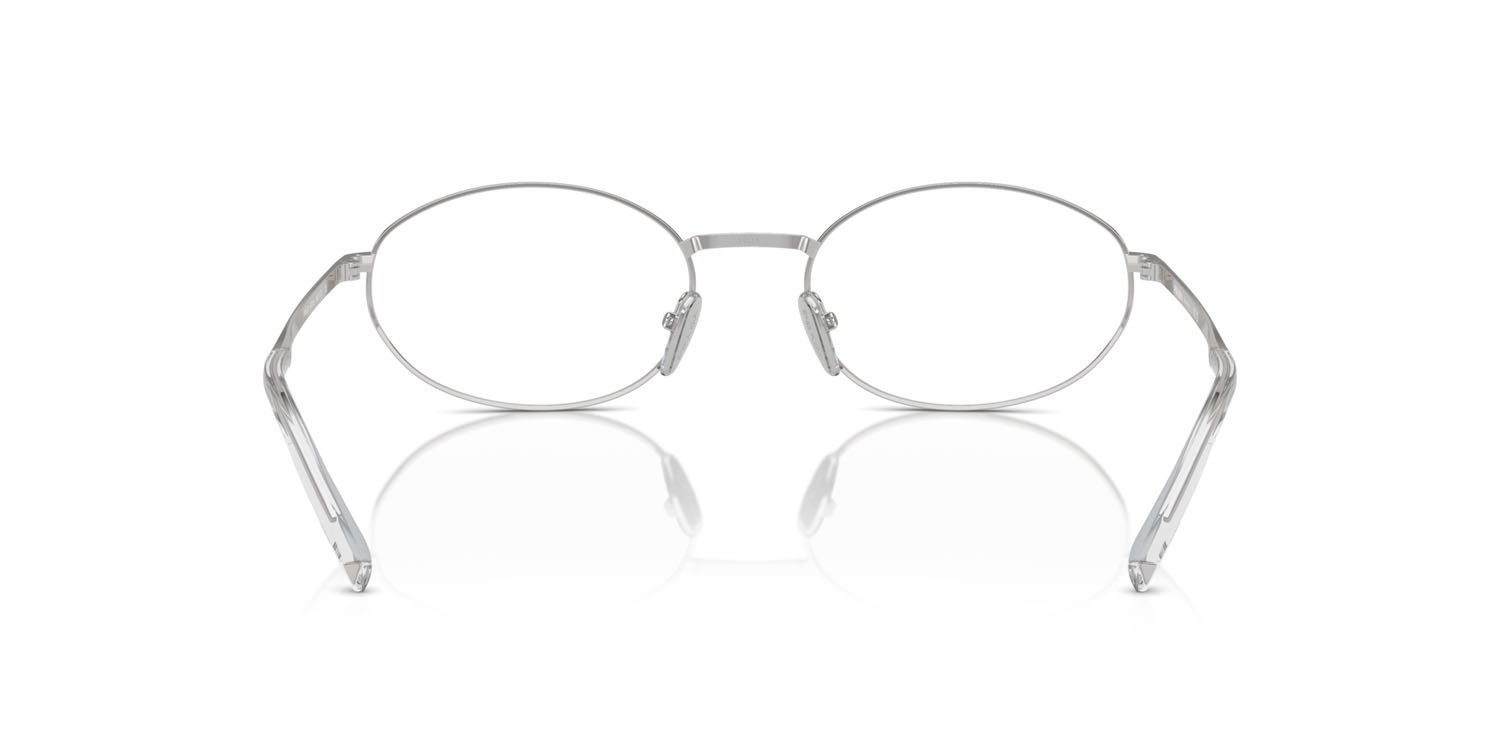 Eyeglasses Prada PR A57V (1BC1O1) color argento shape oval lenses lente demo