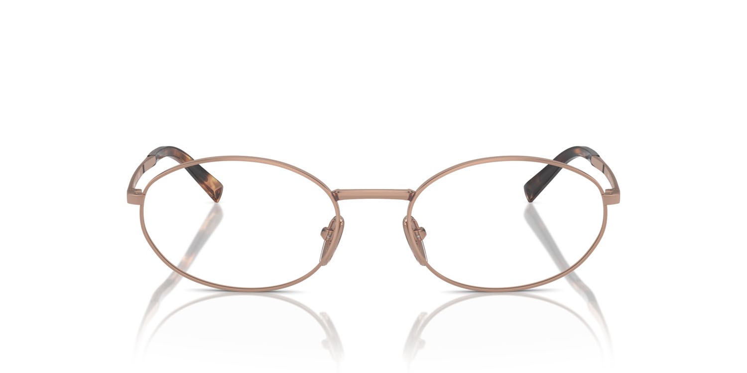 Eyeglasses Prada PR A57V (ZVF1O1) color oro rose shape oval lenses lente demo