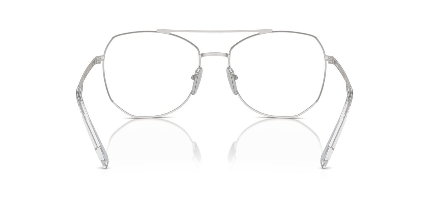 Eyeglasses Prada PR A58V (1BC1O1) color argento shape irregular lenses lente demo