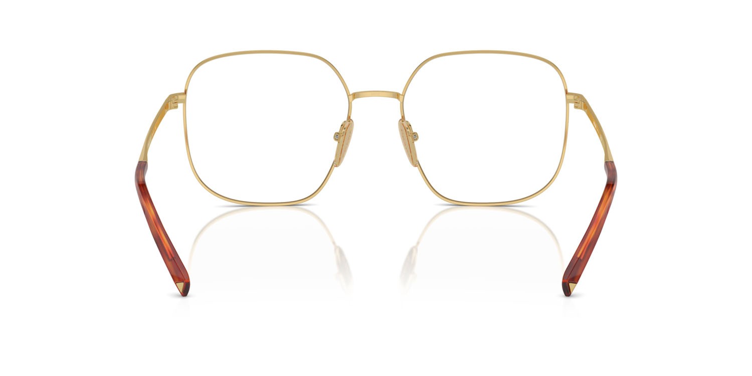 Eyeglasses Prada PR A59V (5AK1O1) color oro shape square lenses lente demo