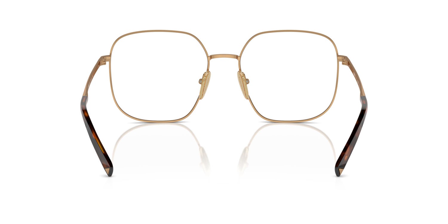 Eyeglasses Prada PR A59V (7OE1O1) color ottone shape square lenses lente demo