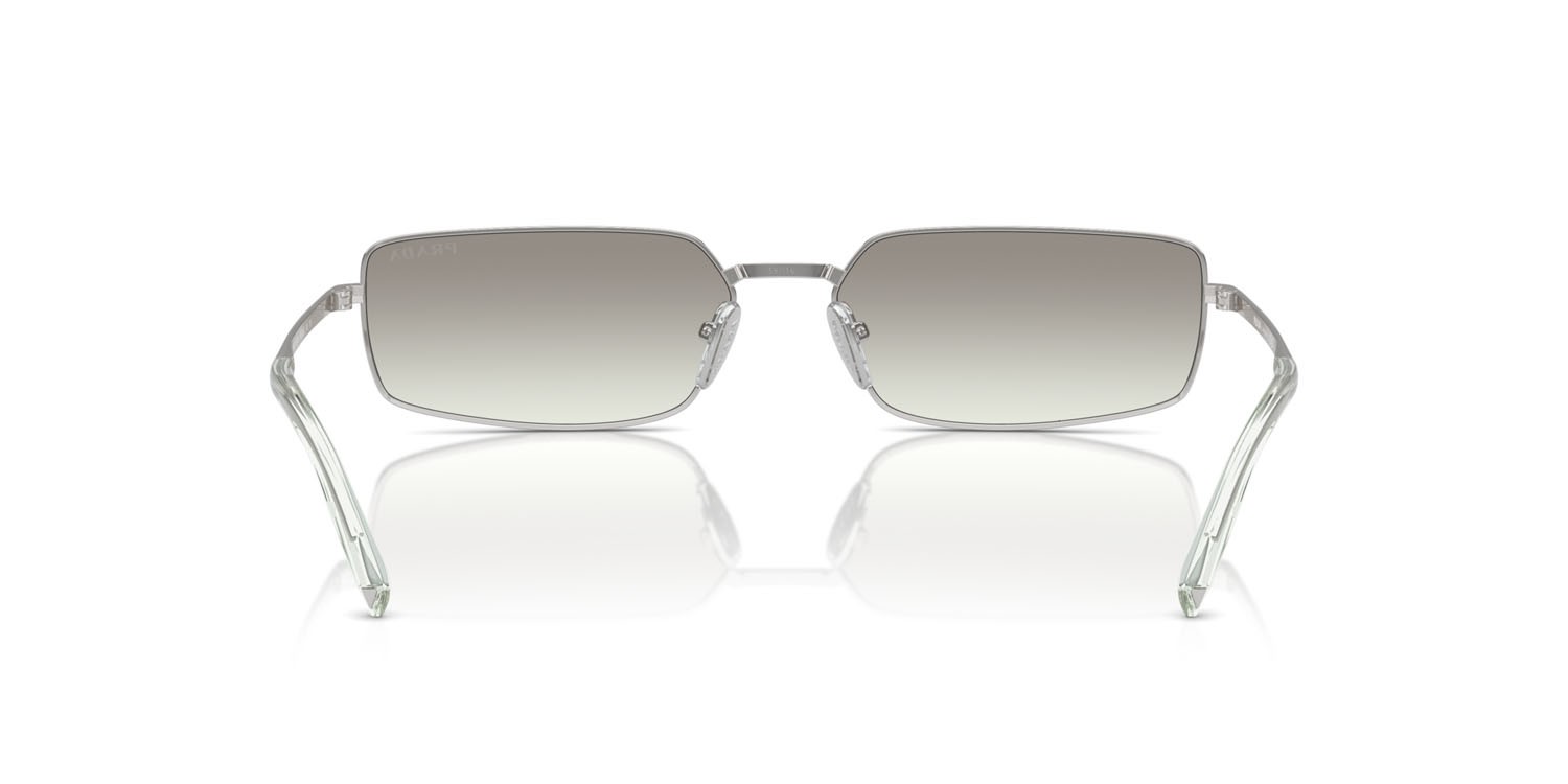 Occhiali da sole Prada PR A60S (1BC80G) colore argento forma rettangolare 