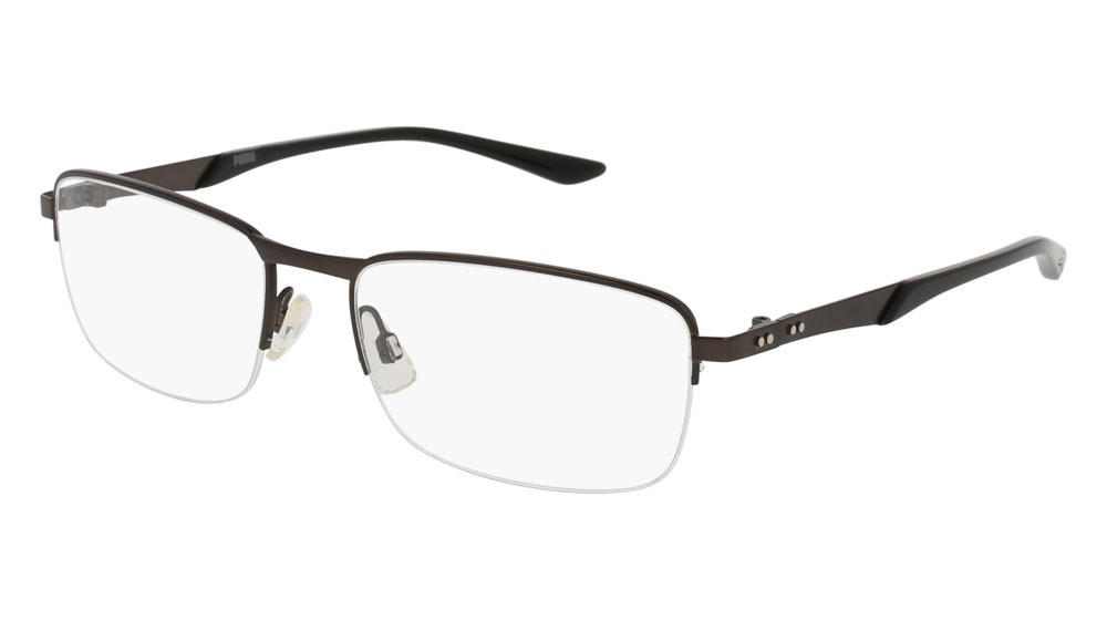 Eyeglasses Puma Active/fundamentals PU0094O-005 color ruthenium shape rectangle lenses transparent