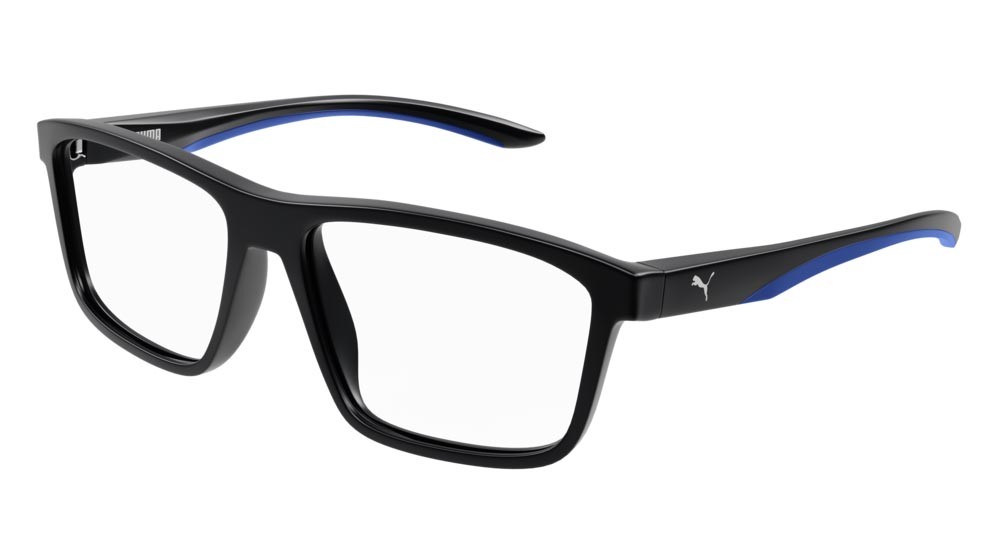 Eyeglasses Puma Active PU0209O-007 color black shape rectangle lenses transparent