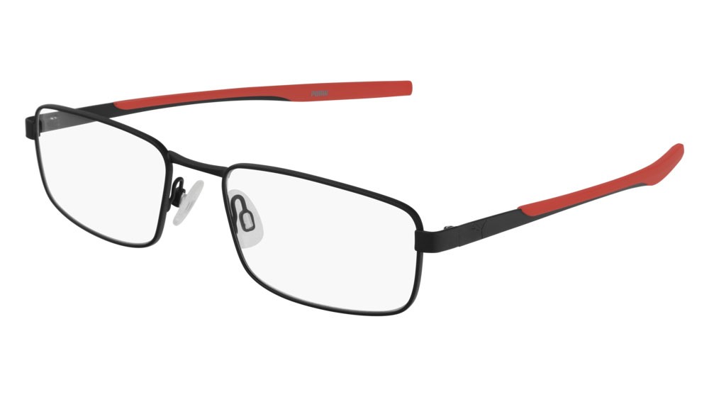 Brillen Puma Active PU0237O-001 farbe black form rechteckig gläser transparent