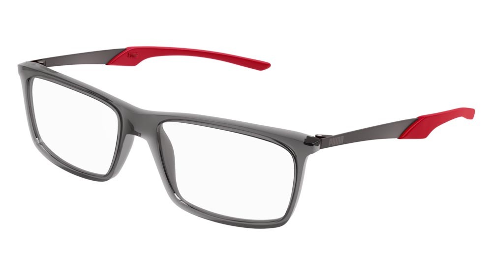 Brillen Puma Active PU0357O-003 farbe grey form rechteckig gläser transparent