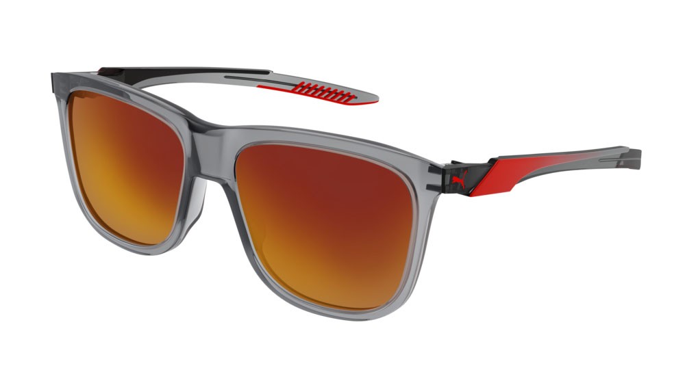 Occhiali da sole Puma Active PU0360S-004 colore grey forma rettangolare lenti red