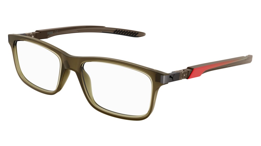 Occhiali da vista Puma Active PU0362O-003 colore brown forma rettangolare lenti transparent