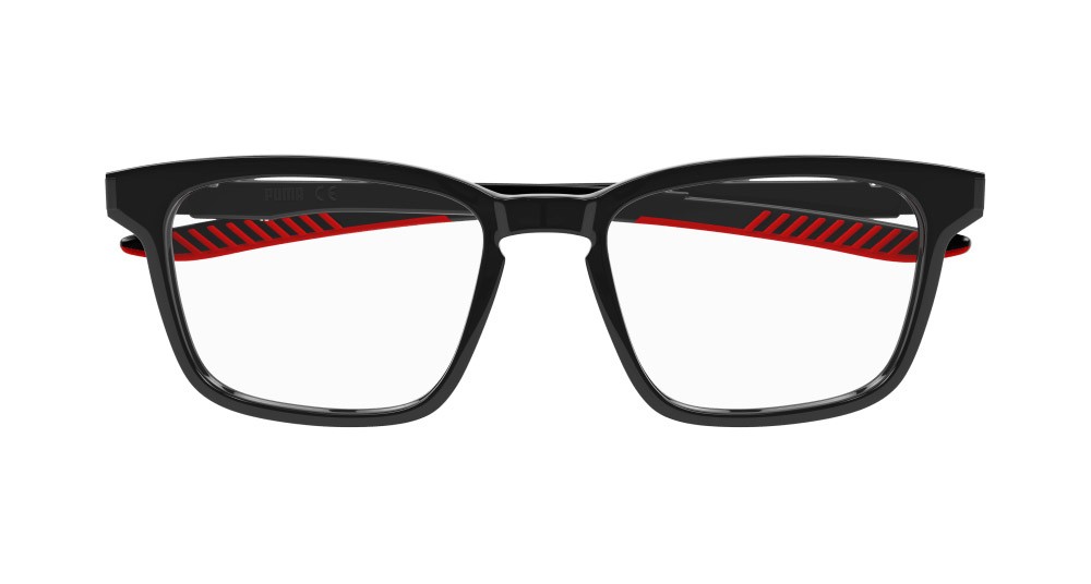 Occhiali da vista Puma PU0378O-001 colore nero forma rettangolare lenti trasparente