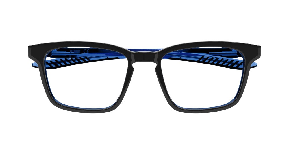 Occhiali da vista Puma PU0378O-004 colore blu forma rettangolare lenti trasparente