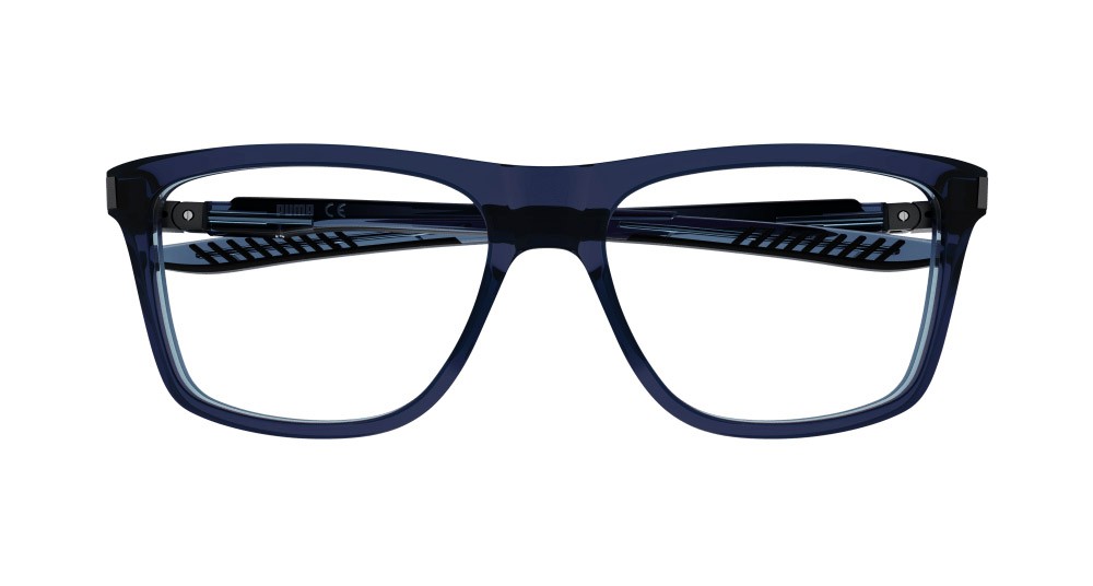 Occhiali da vista Puma PU0379O-002 colore grigio forma rettangolare lenti trasparente