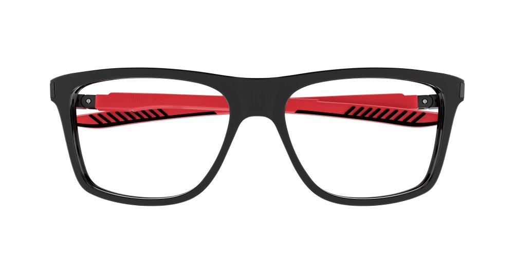 Occhiali da vista Puma PU0379O-004 colore rosso forma rettangolare lenti trasparente
