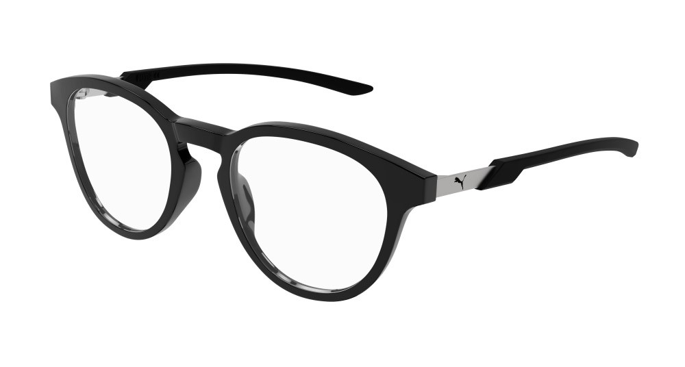 Occhiali da vista Puma PU0381O-001 colore rutenio forma rotondo lenti trasparente