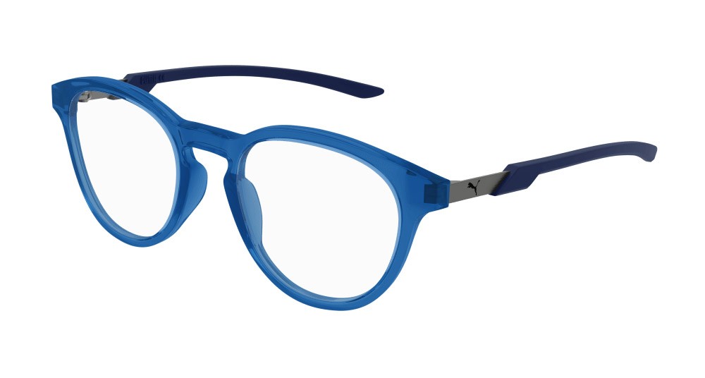 Occhiali da vista Puma PU0381O-002 colore rutenio forma rotondo lenti trasparente