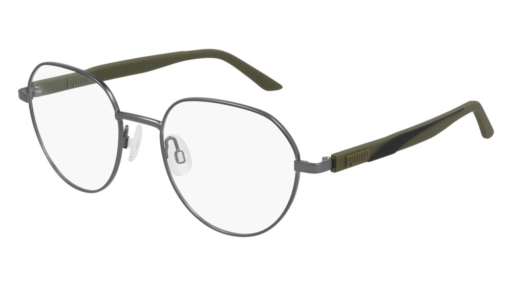 Occhiali da vista Puma Sportstyle PU0329O-002 colore green forma rotondo lenti transparent