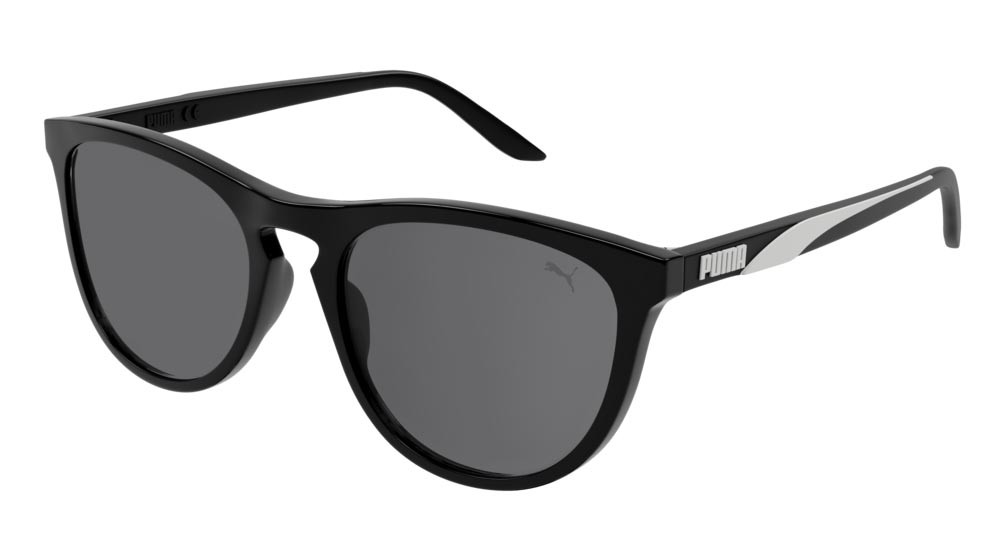 Sunglasses Puma Sportstyle PU0345S-001 color black shape round lenses smoke