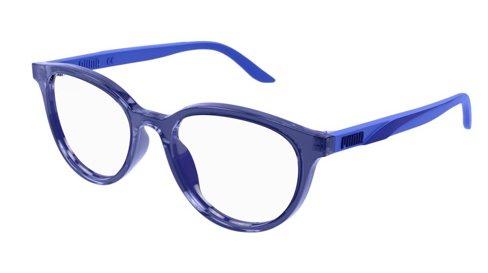 Occhiali da vista Puma Sportstyle PU0346O-002 colore light-blue forma rotondo lenti transparent