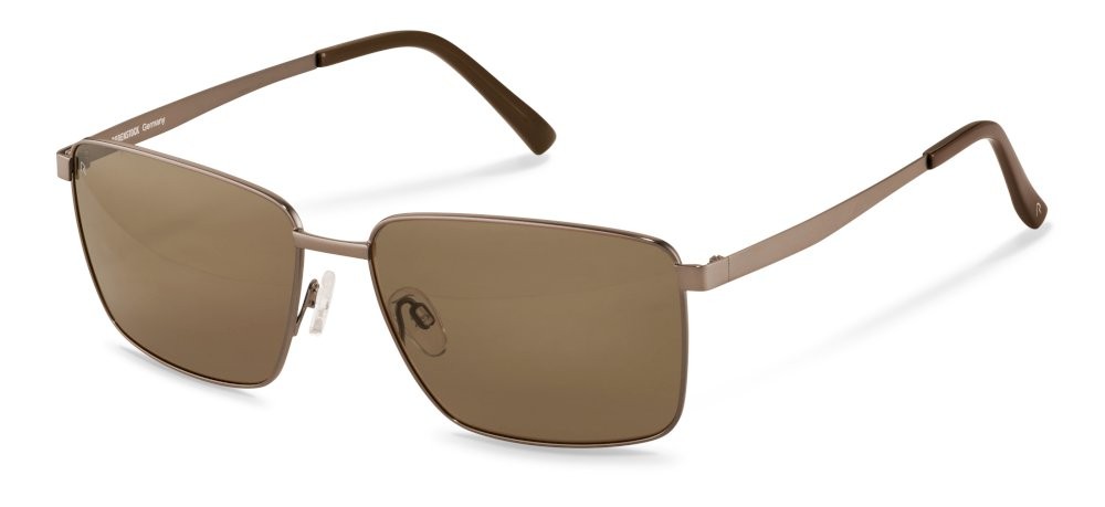 Occhiali da sole Rodenstock R1443 (C151) colore brown - dark brown lenti antiriflesso - brown mirror gold