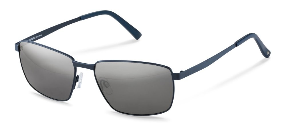 Occhiali da sole Rodenstock R1444 (D197) colore dark blue - blue lenti antiriflesso - smoke mirror silver