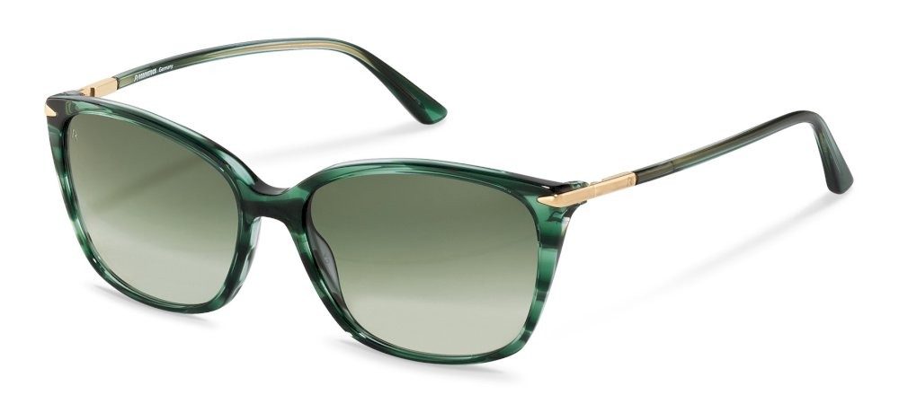 Sunglasses Rodenstock R3320 (C123) color green structured - gold lenses antiriflesso - green gradient