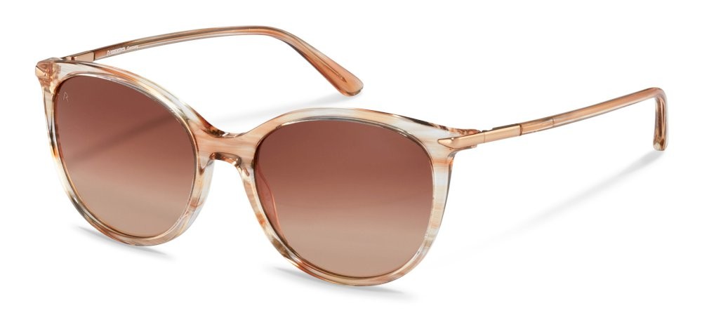 Occhiali da sole Rodenstock R3322 (A165) colore rose structured - rose gold lenti antiriflesso - brown