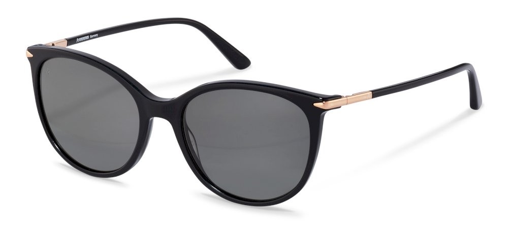 Occhiali da sole Rodenstock R3322 (C445) colore black - rose gold lenti antiriflesso - smoke