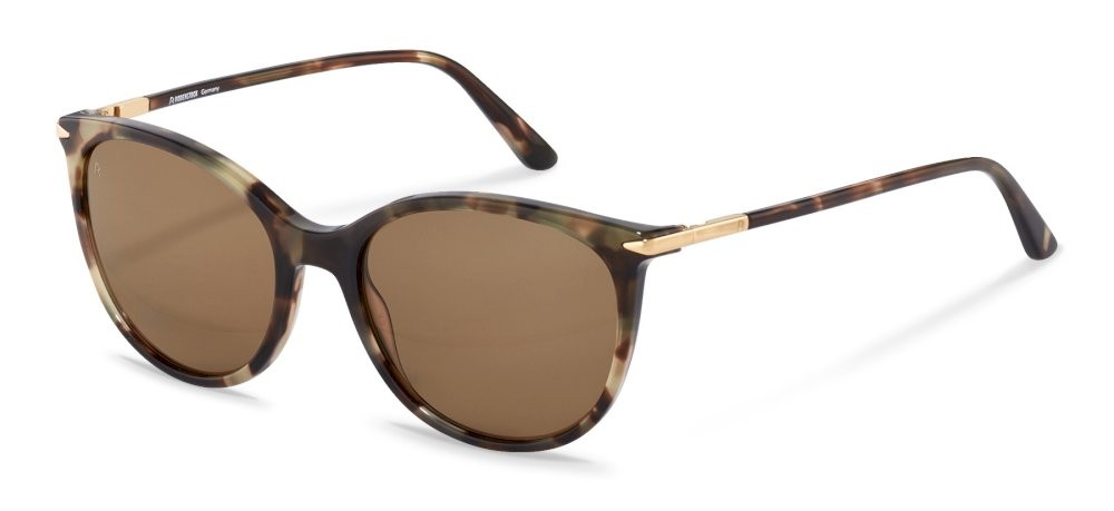 Occhiali da sole Rodenstock R3322 (D151) colore havana - gold lenti antiriflesso - brown mirror gold