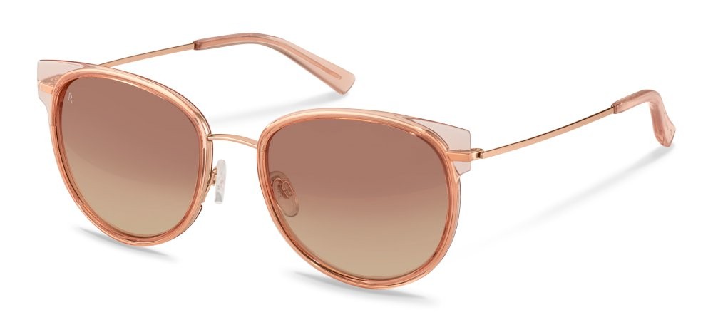 Occhiali da sole Rodenstock R3329 (B165) colore rose - rose gold lenti antiriflesso - brown