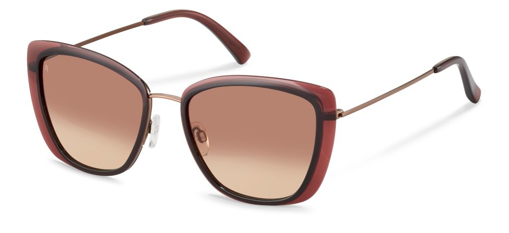 Occhiali da sole Rodenstock R3339 (B165) colore bordeaux - rose lenti antiriflesso - brown
