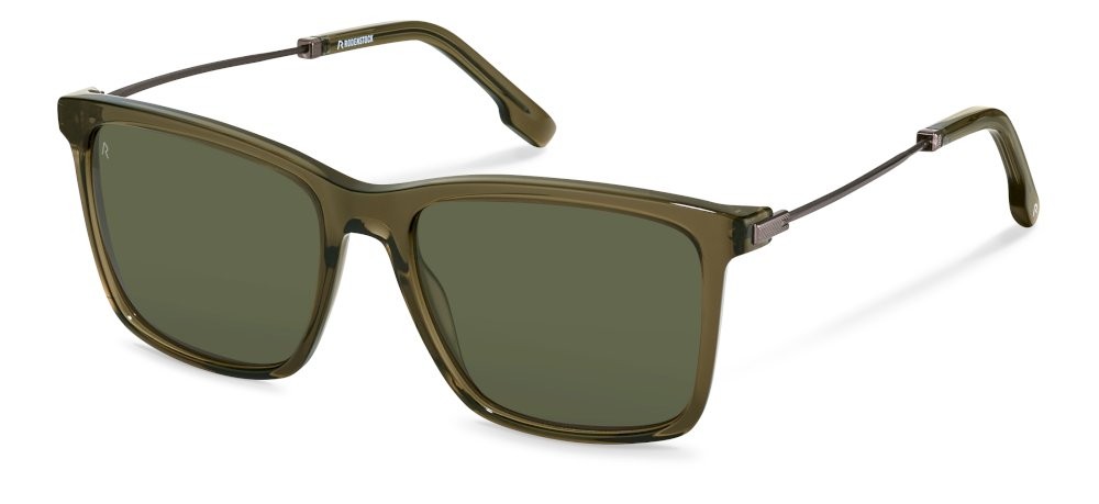 Occhiali da sole Rodenstock R3346 (C129) colore olive - brown lenti antiriflesso - green 