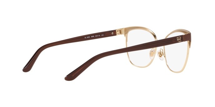 Occhiali da vista Ralph Lauren RL 5099 (9395) colore dark red on pale gold forma cat eye lenti demo lens