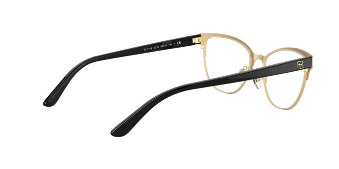 Occhiali da vista Ralph Lauren RL 5108 (9358) colore black on shiny gold forma farfalla lenti demo lens