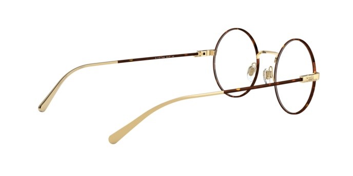 Brillen Ralph Lauren RL 5109 (9384) farbe havana on shiny gold form rund gläser demo lens