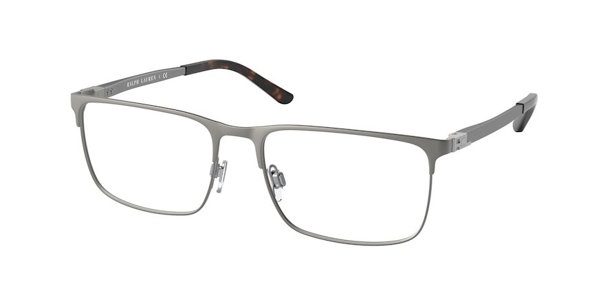 Brillen Ralph Lauren RL 5110 (9002) farbe shiny gunmetal form rechteckig gläser demo lens