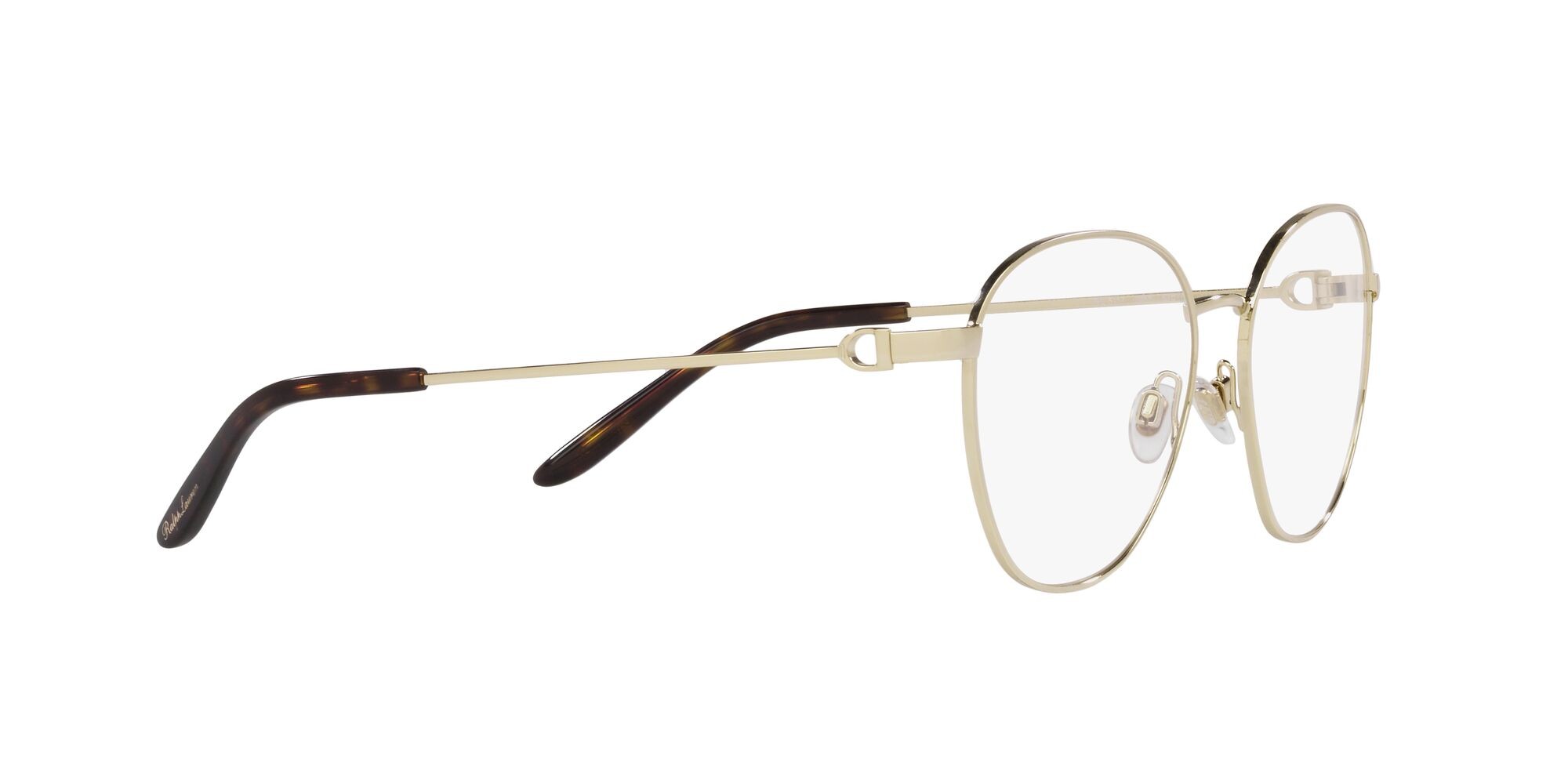 Eyeglasses Ralph Lauren RL 5117 (9053) color oro pallido lucido shape irregular lenses lente demo