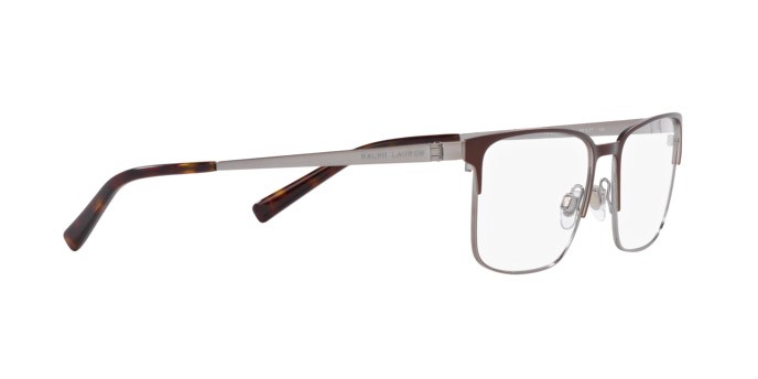 Eyeglasses Ralph Lauren RL 5119 (9272) color semi matte brown/gunmetal shape rectangle lenses lente demo