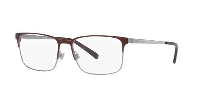 Eyeglasses Ralph Lauren RL 5119 (9272) color semi matte brown/gunmetal shape rectangle lenses lente demo