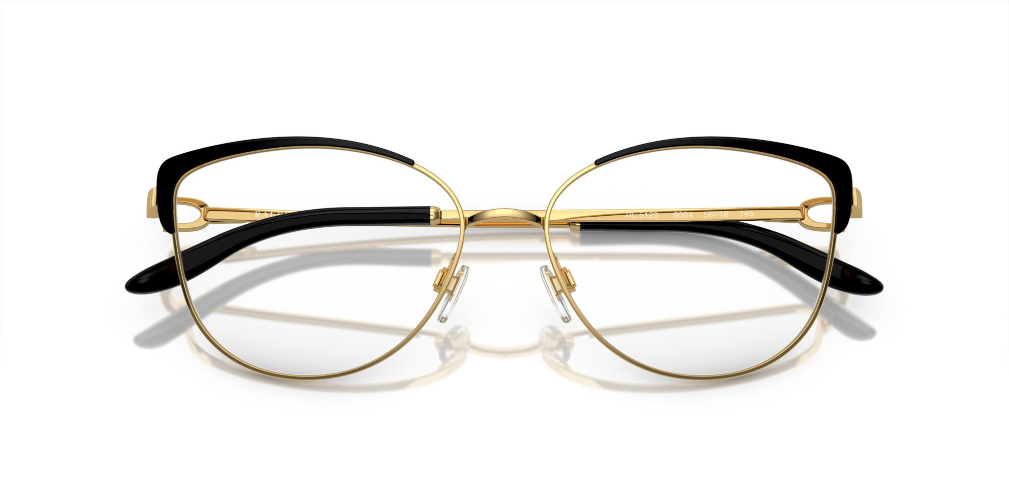 Eyeglasses Ralph Lauren RL 5123 (9004) color nero/oro shape cat eye lenses lente demo