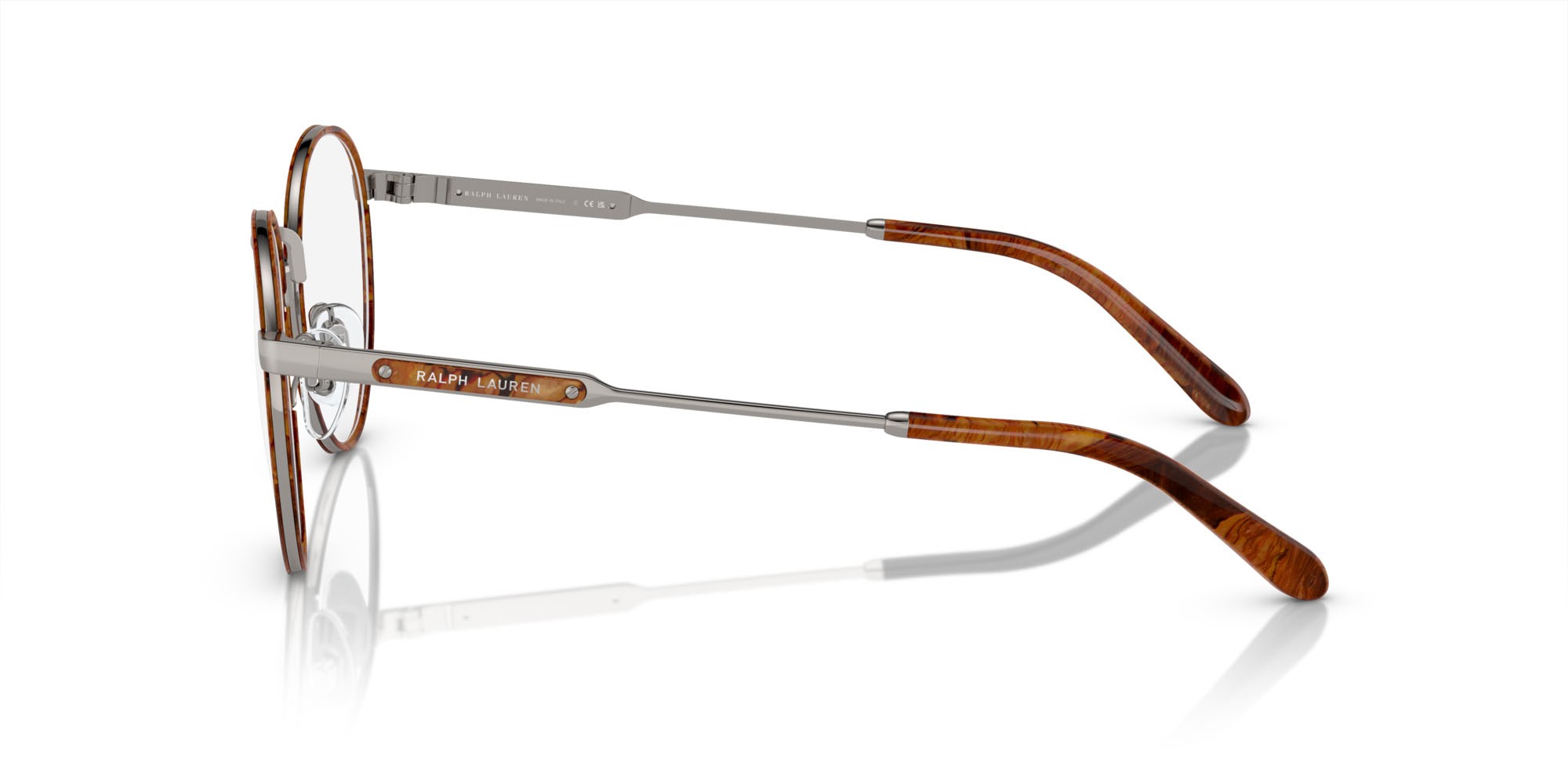 Eyeglasses Ralph Lauren RL 5124J (9002) color legno nodoso shape round lenses azzurro