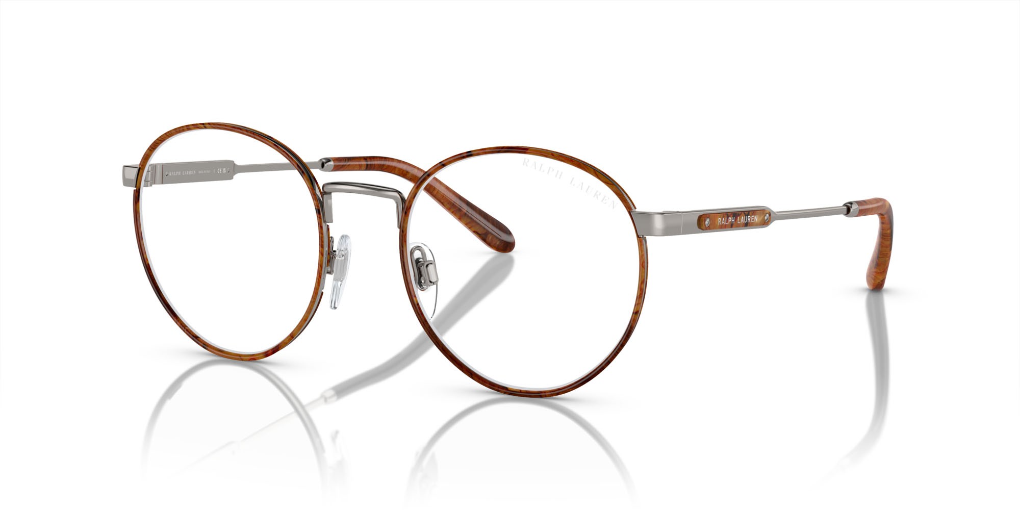Eyeglasses Ralph Lauren RL 5124J (9002) color legno nodoso shape round lenses azzurro