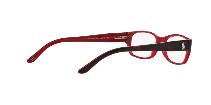 Eyeglasses Ralph Lauren RL 6058 (5255) color top havana / red shape rectangle lenses demo lens