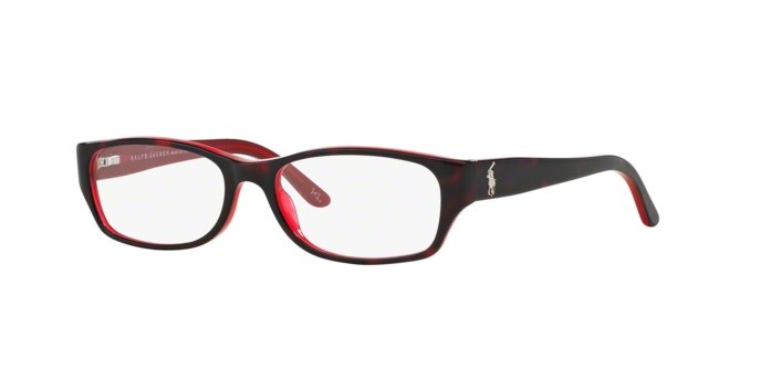 Eyeglasses Ralph Lauren RL 6058 (5255) color top havana / red shape rectangle lenses demo lens