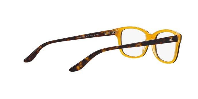 Occhiali da vista Ralph Lauren RL 6062 (5277) colore havana/yellow forma quadrato lenti demo lens