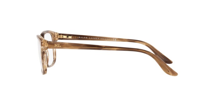 Brillen Ralph Lauren RL 6062 (5875) farbe shiny striped brown form quadratisch gläser demo lens