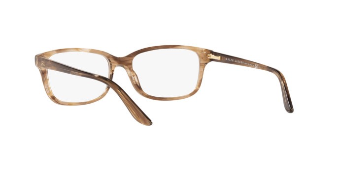 Brillen Ralph Lauren RL 6062 (5875) farbe shiny striped brown form quadratisch gläser demo lens