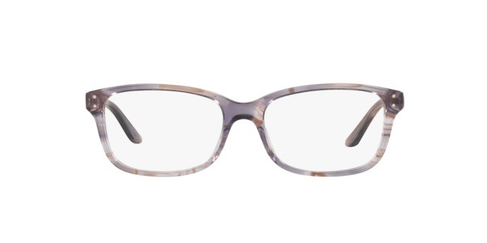Brillen Ralph Lauren RL 6062 (5877) farbe shiny striped violet form quadratisch gläser demo lens