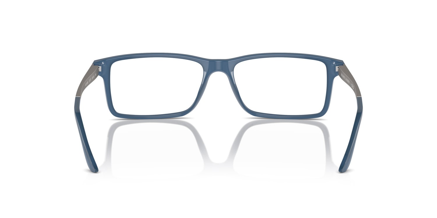 Eyeglasses Ralph Lauren RL 6128 (5377) color navy opaline blue shape rectangle lenses lente demo