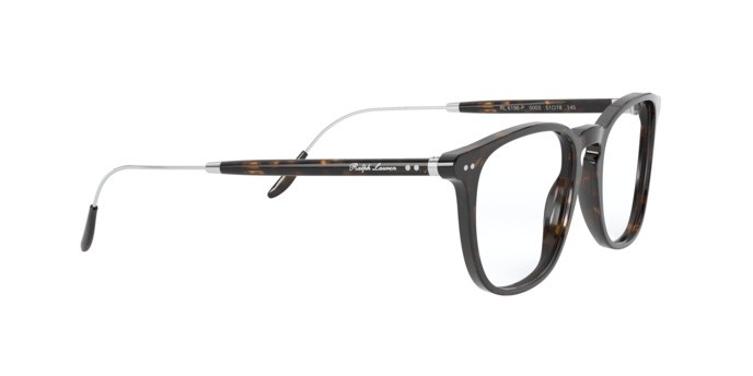 Occhiali da vista Ralph Lauren RL 6196P (5003) colore dark havana forma quadrato lenti demo lens