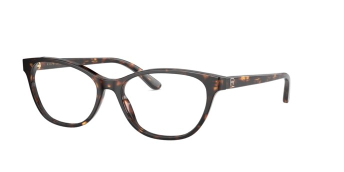 Brillen Ralph Lauren RL 6204 (5003) farbe shiny dark havana form schmetterling gläser demo lens